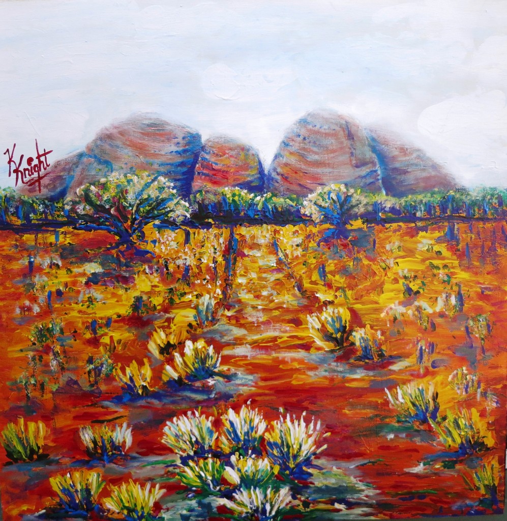 Art for Sale |’Path to Kata Tjuta’-Original Acrylic on Canvas 61 x 61cm AUD $350