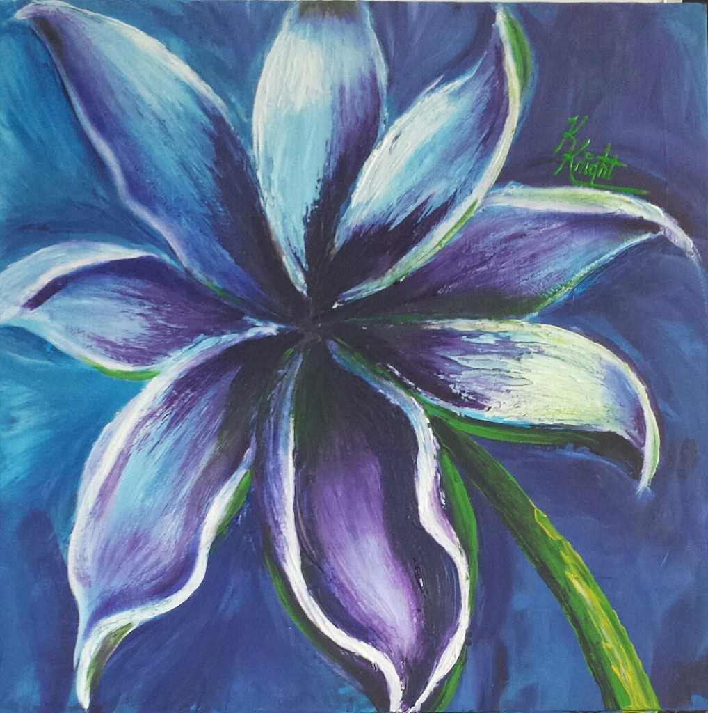 Art for Sale | ‘Flower Power’ Original Acrylic on Canvas 50 x 50cm AUD $150